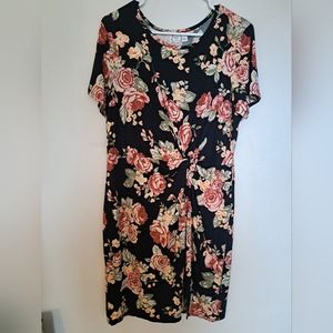 Maurices Floral Stretchy Dress with side knot